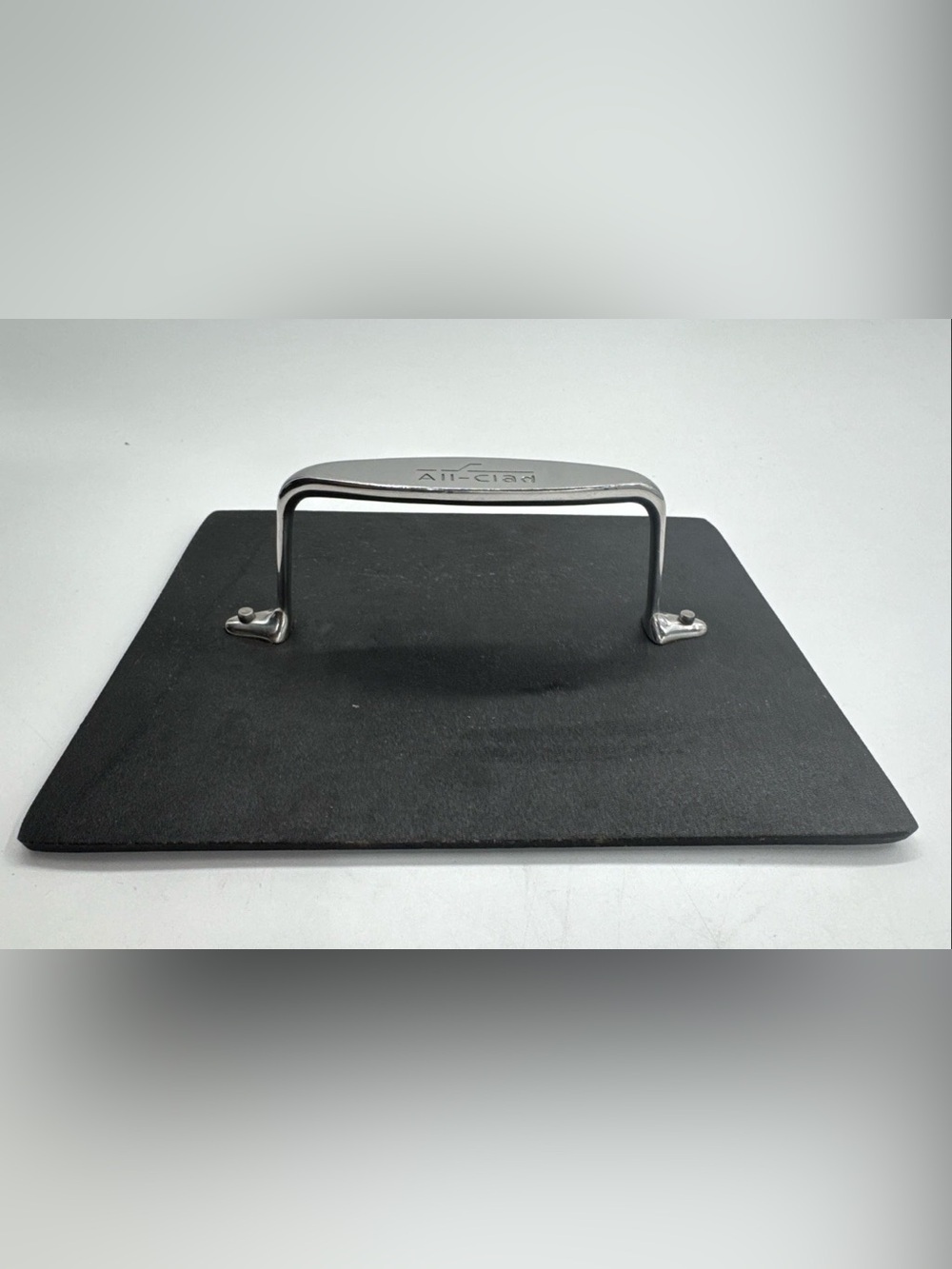 ALL CLAD PRESS Non Stick Black Cast Iron Panini Steak Burger Bacon Sandwich 10x8